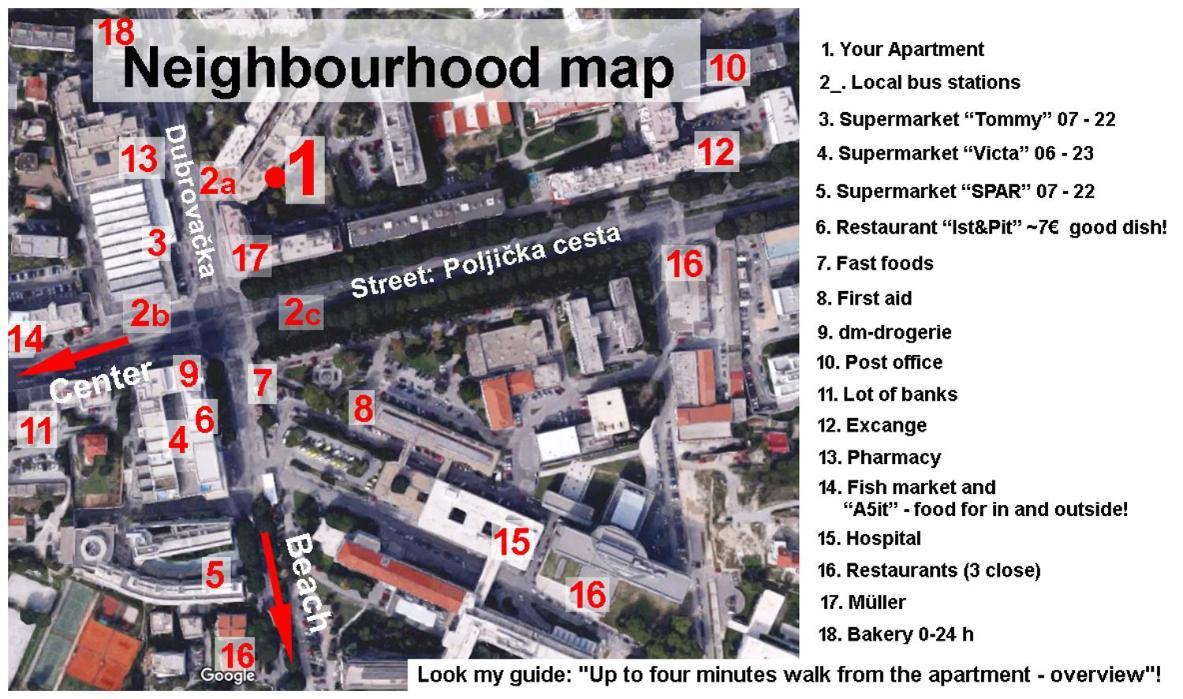 Eurit Apartment Shown In Detail สปลิท ภายนอก รูปภาพ